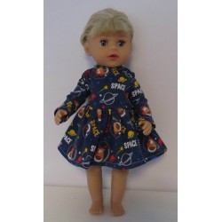 jurk space rendieren baby born little 36cm