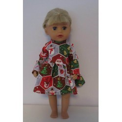 jurk kerst rood baby born little 36cm
