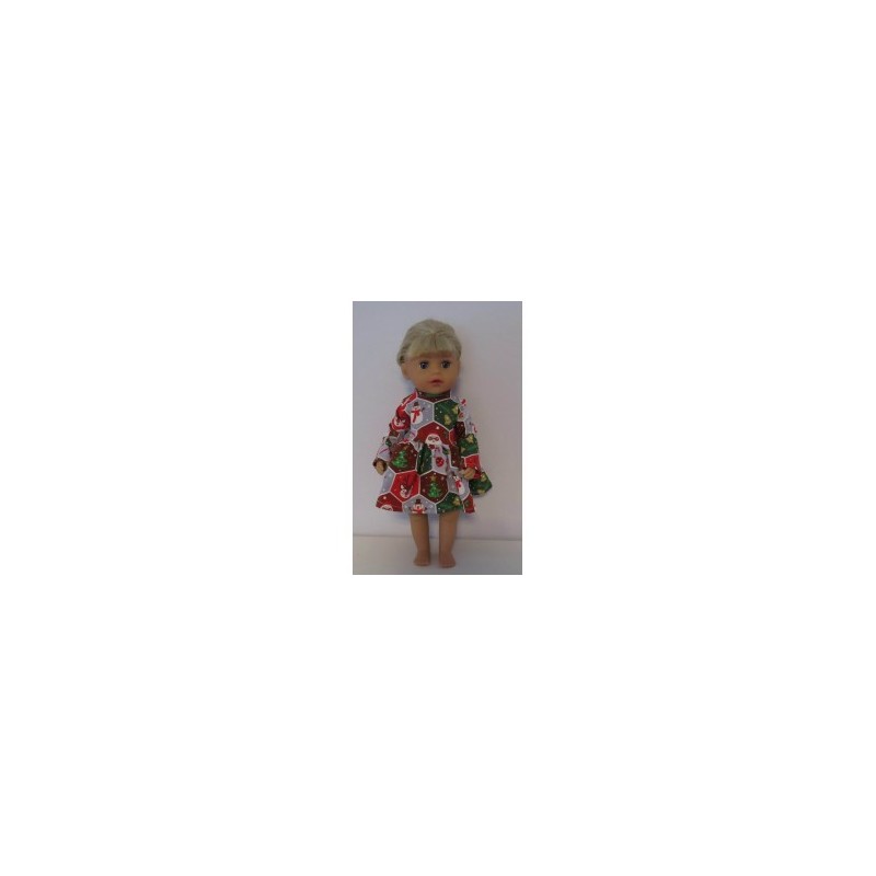 jurk kerst rood baby born little 36cm