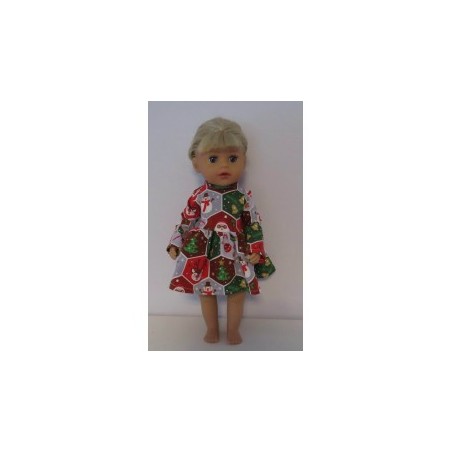 jurk kerst rood baby born little 36cm