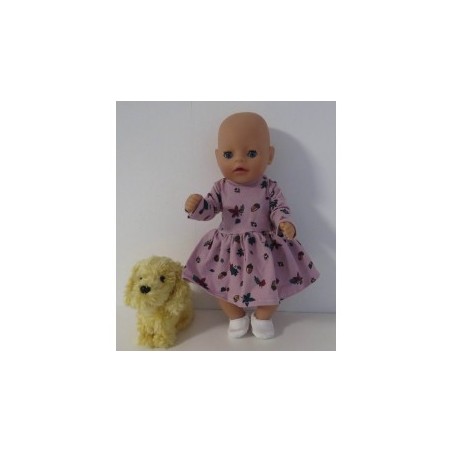 jurk oud roze baby born little 36cm