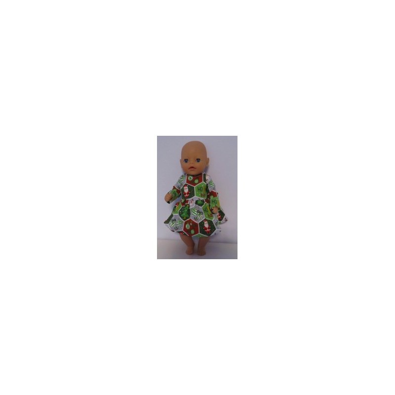 jurk groen kerst baby born little 36cm