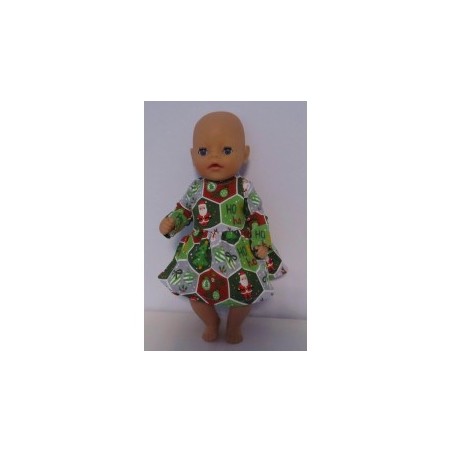 jurk groen kerst baby born little 36cm
