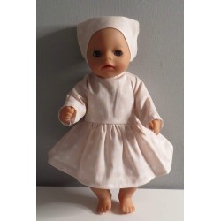 jurk met licht roze sterren baby born little 36cm