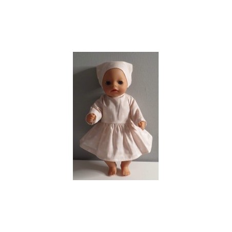 jurk met licht roze sterren baby born little 36cm