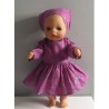 jurk hard roze met sterren groen baby born little 36cm