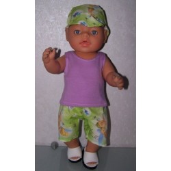 korte broek set tinkerbell licht groen baby born 43cm
