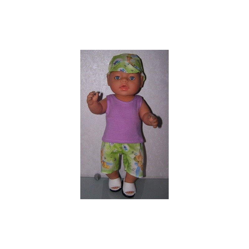 korte broek set tinkerbell licht groen baby born 43cm