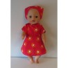 jurk rood sterren baby born little 36cm
