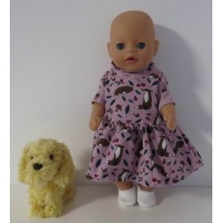 jurk oud roze vossen baby born little 36cm