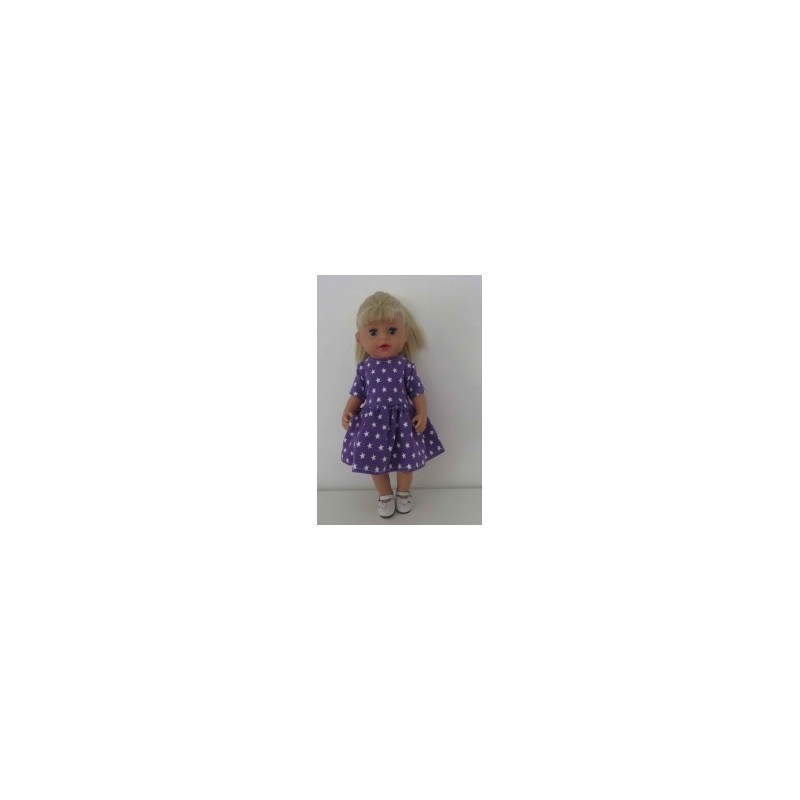 jurk paars sterren baby born little 36cm
