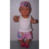 korte broek set disney prinsessen roze baby born 43cm