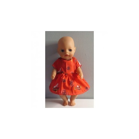 jurk rood baby born little 36cm