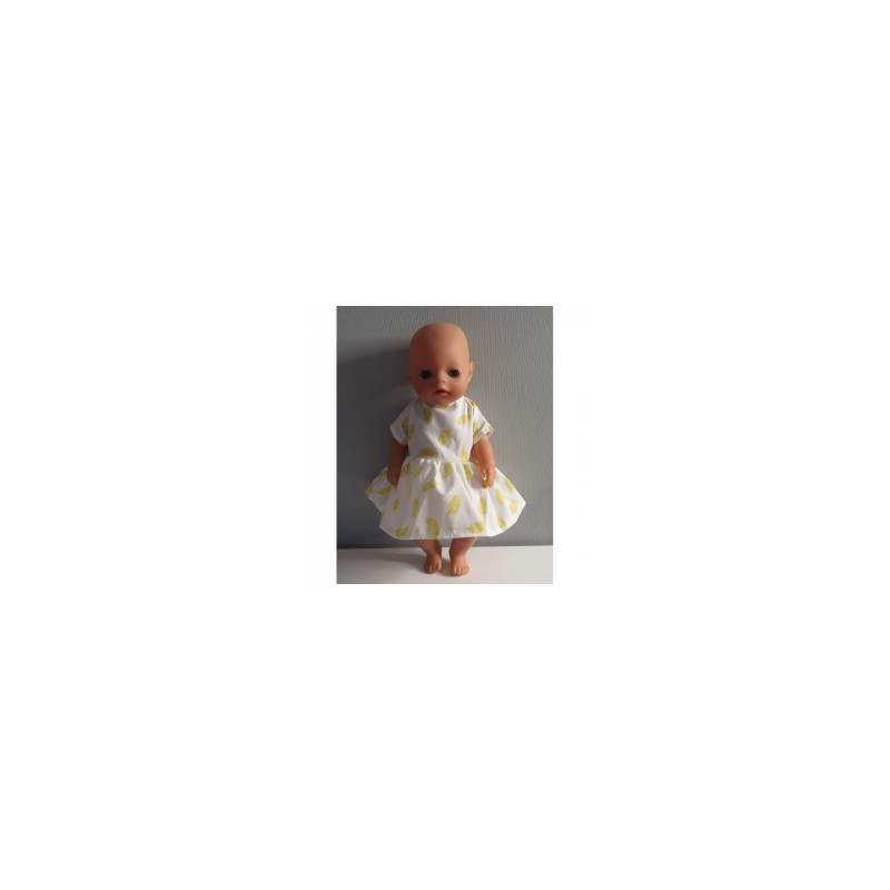 jurk met gele veren baby born little 36cm