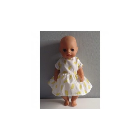 jurk met gele veren baby born little 36cm
