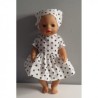 jurk met zwarte sterren baby born little 36cm