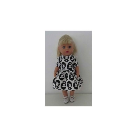 jurk zwart schapen baby born little 36cm