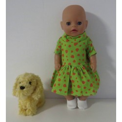 jurk aardbeien baby born little 36cm