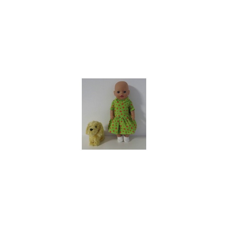 jurk aardbeien baby born little 36cm