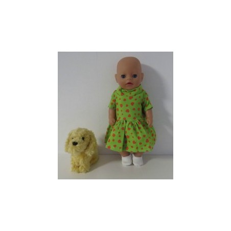 jurk aardbeien baby born little 36cm