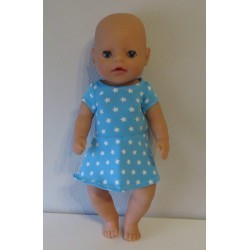 sportievejurk blauw sterren baby born little 36cm