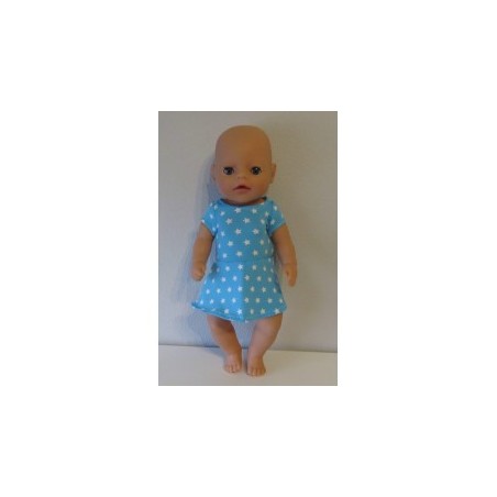 sportievejurk blauw sterren baby born little 36cm