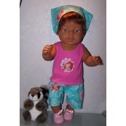 korte broek set strawberry shortcake tea mint  baby born 43cm