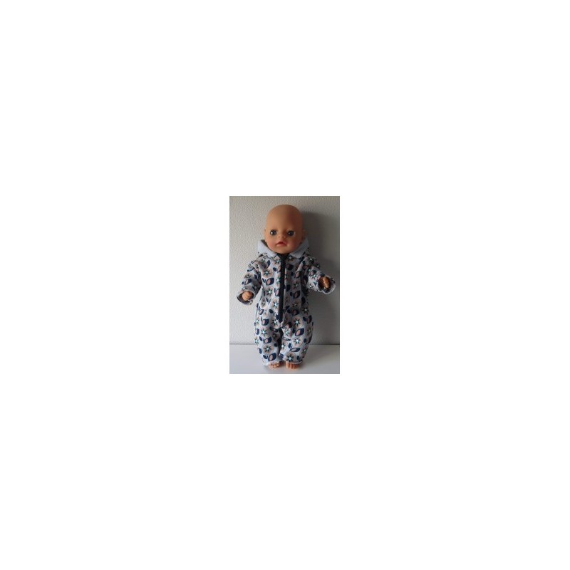 winterpak blauw bloemen baby born little 36cm