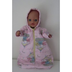 reiszak gewatteerd roze paard  baby born little 36cm