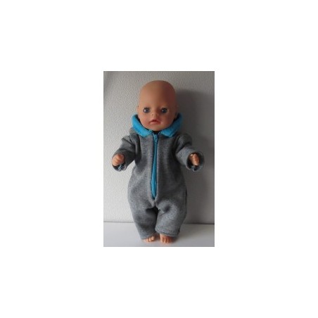 winterpak grijs met blauw baby born little 36cm