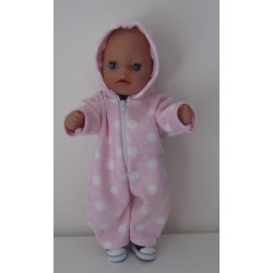 winterpak roze polka dots  baby born little 36cm