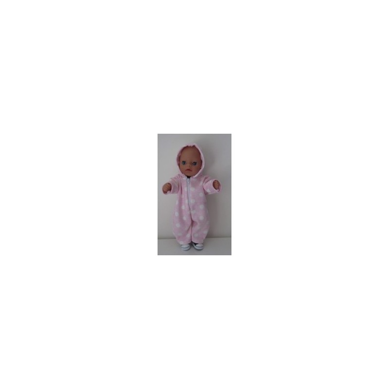 winterpak roze polka dots  baby born little 36cm