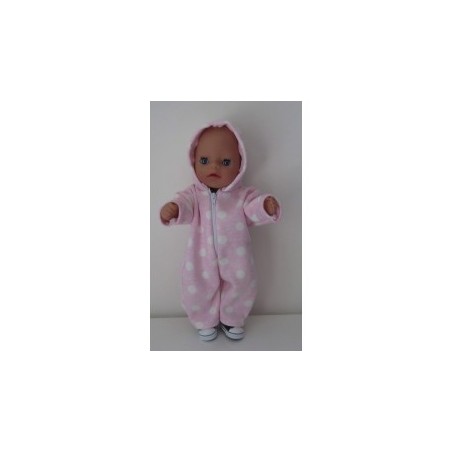 winterpak roze polka dots  baby born little 36cm