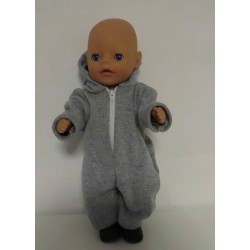 winterpak licht grijs  baby born little 36cm