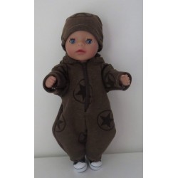 winterpak bruin sterren  baby born little 36cm