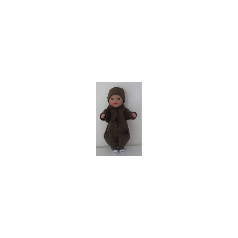 winterpak bruin sterren  baby born little 36cm