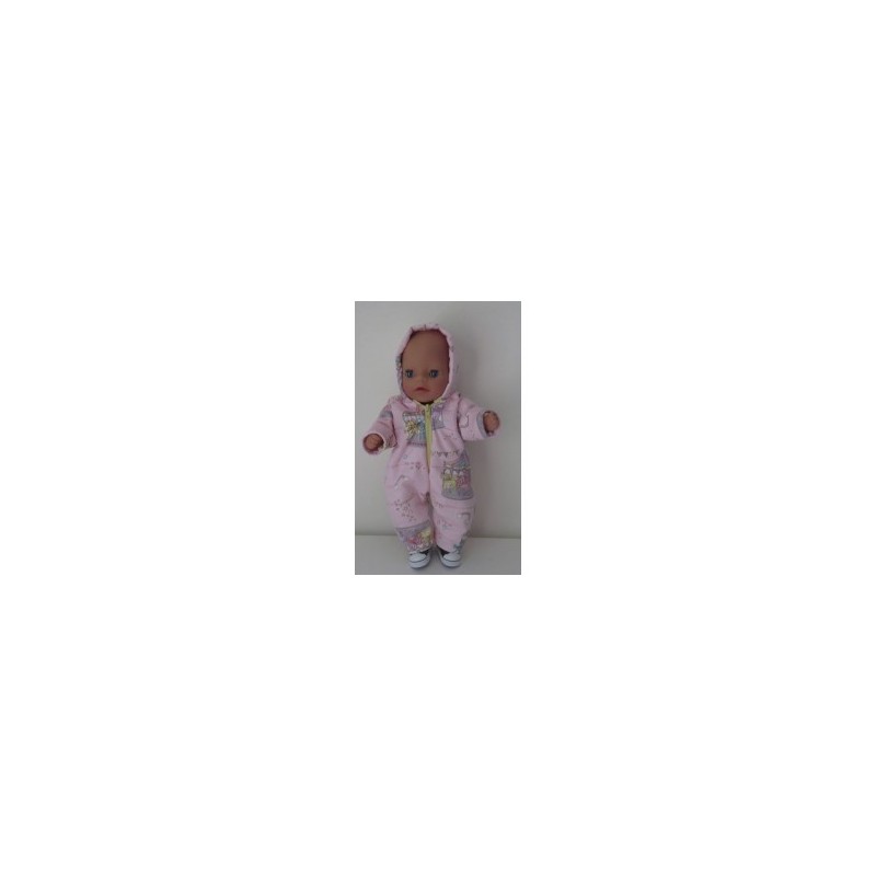 winterpak gewatteerd roze paard baby born little 36cm