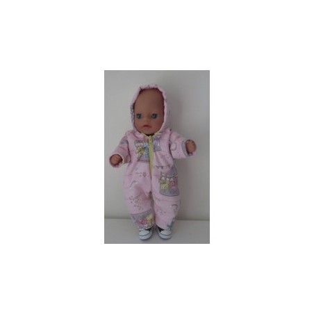 winterpak gewatteerd roze paard baby born little 36cm