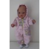 winterpak gewatteerd roze paard baby born little 36cm
