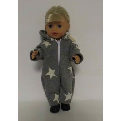 winterpak grijs sterren baby born little 36cm