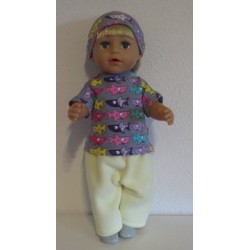 complete set geel met haaien baby born 43cm