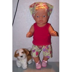 korte broek set strawberry shortcake groen baby born 43cm