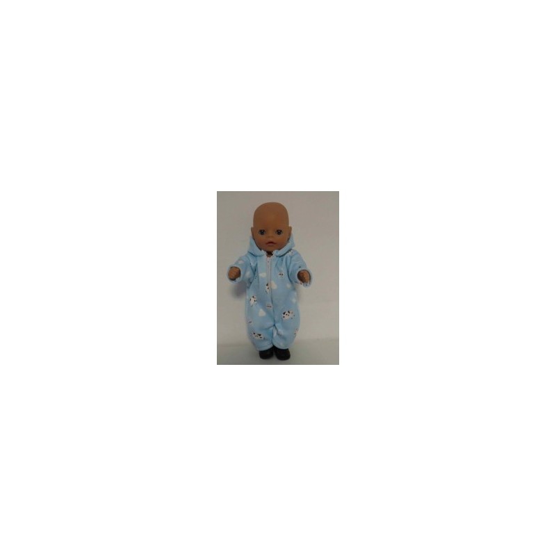 winterpak blauw koeien  baby born little 36cm