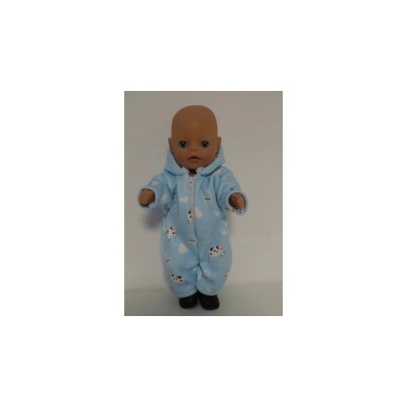 winterpak blauw koeien  baby born little 36cm