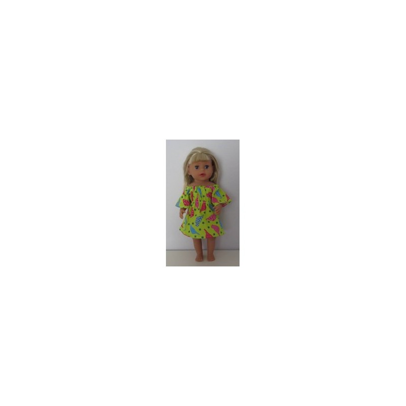 bootjurk groen vogels baby born little 36cm