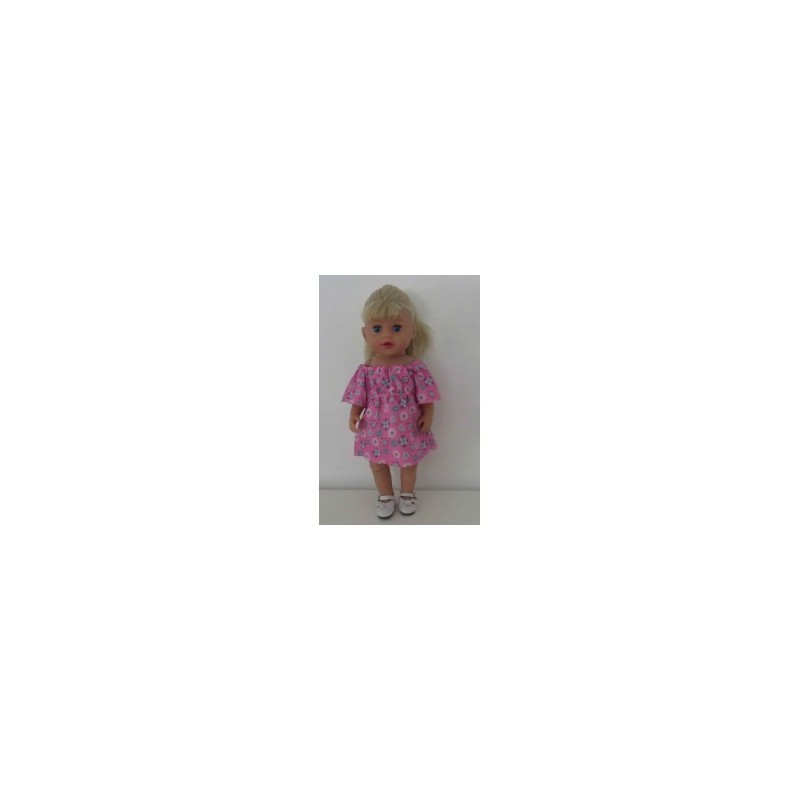 bootjurk roze gebloemd baby born little 36cm