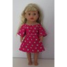 bootjurk hard roze met bloemen baby born little 36cm