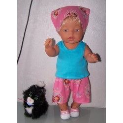 korte broek set strawberry shortcake sweet tea roze baby born 43cm