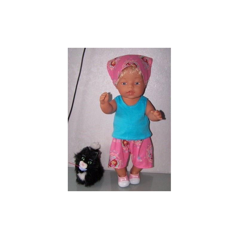 korte broek set strawberry shortcake sweet tea roze baby born 43cm