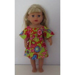 bootjurk groen met vlinders em bloemen baby born little 36cm